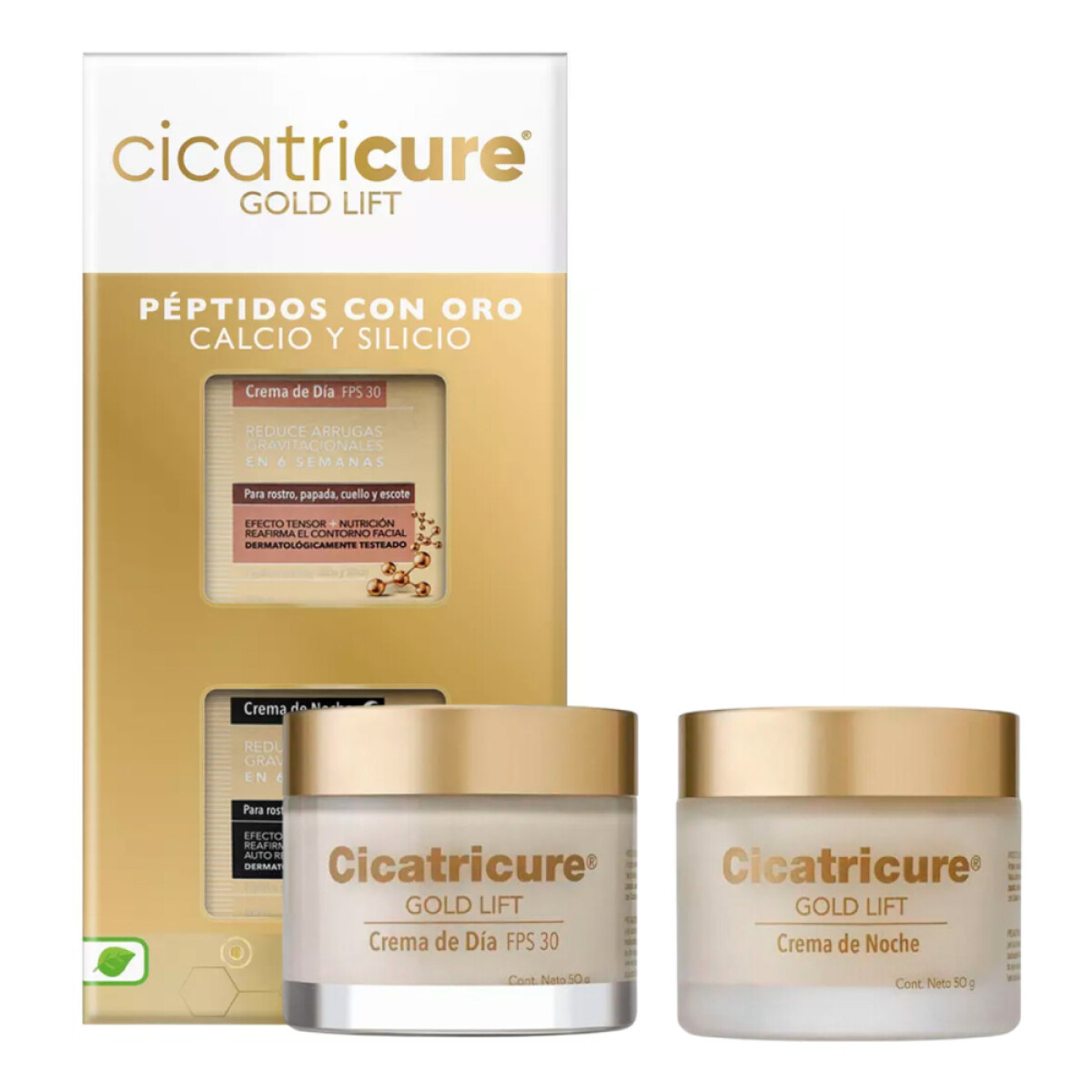 Pack Cicatricure Gold Lift Crema de Día FPS30 50ml + Crema de Noche 50ml 