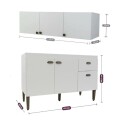 COMBO DE COCINA: AEREO + BAJO MESADA 1.20 MT - BLANCO COMBO DE COCINA: AEREO + BAJO MESADA 1.20 MT - BLANCO