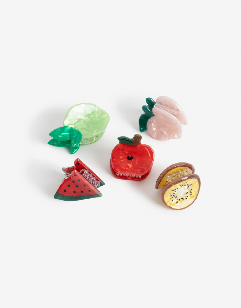 Broches Sets Frutas Set De Mini Broches Frutas - Combinacion Multicolor