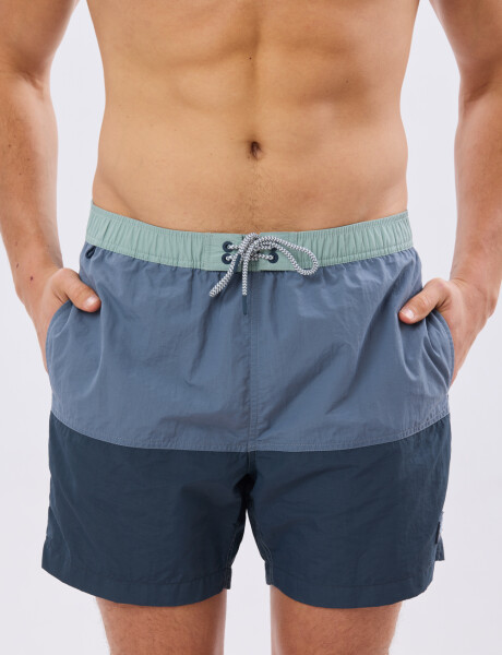 SHORT DE BAÑO COMBINADO Azul