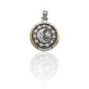 Dije Colgante Luna y Estrella-Plata quemada 925 y Oro-Sin Piedra-CP5530 sinpiedra