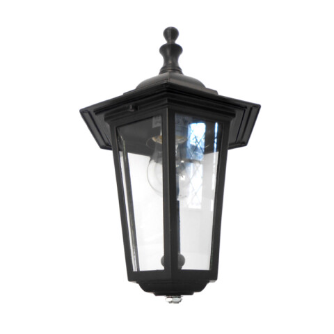 Farol colonial negro de 6 caras sur 1xE27 60W IP44 AI0194