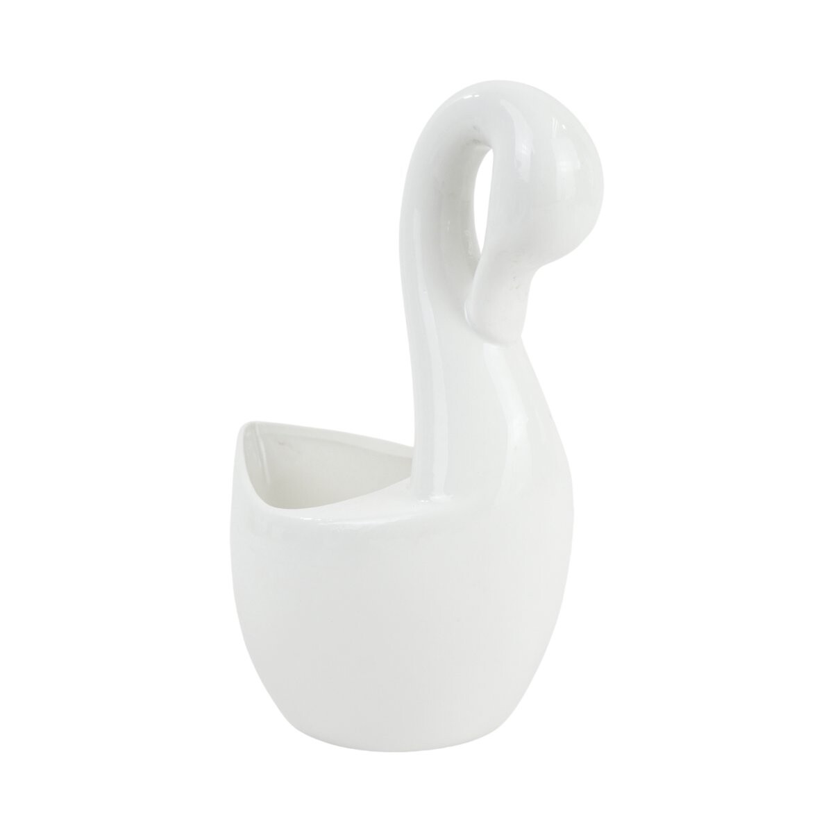 Maceta de cerámica cisne 