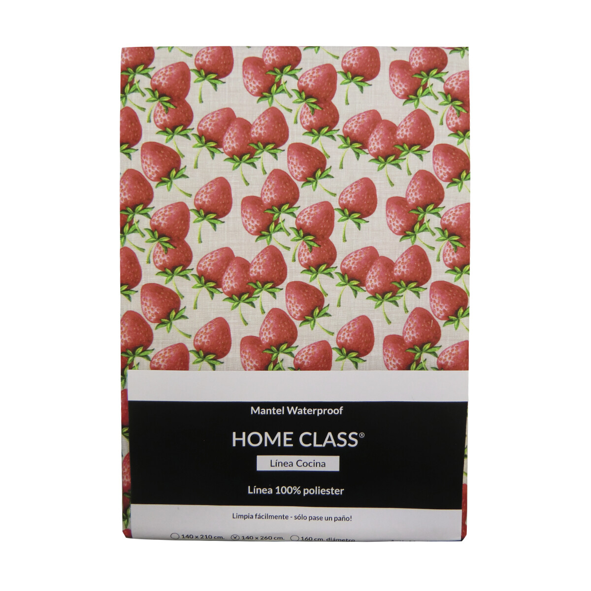 Mantel Waterproof Home Class 140 x 210 cm - 3672 FRUTILLAS 