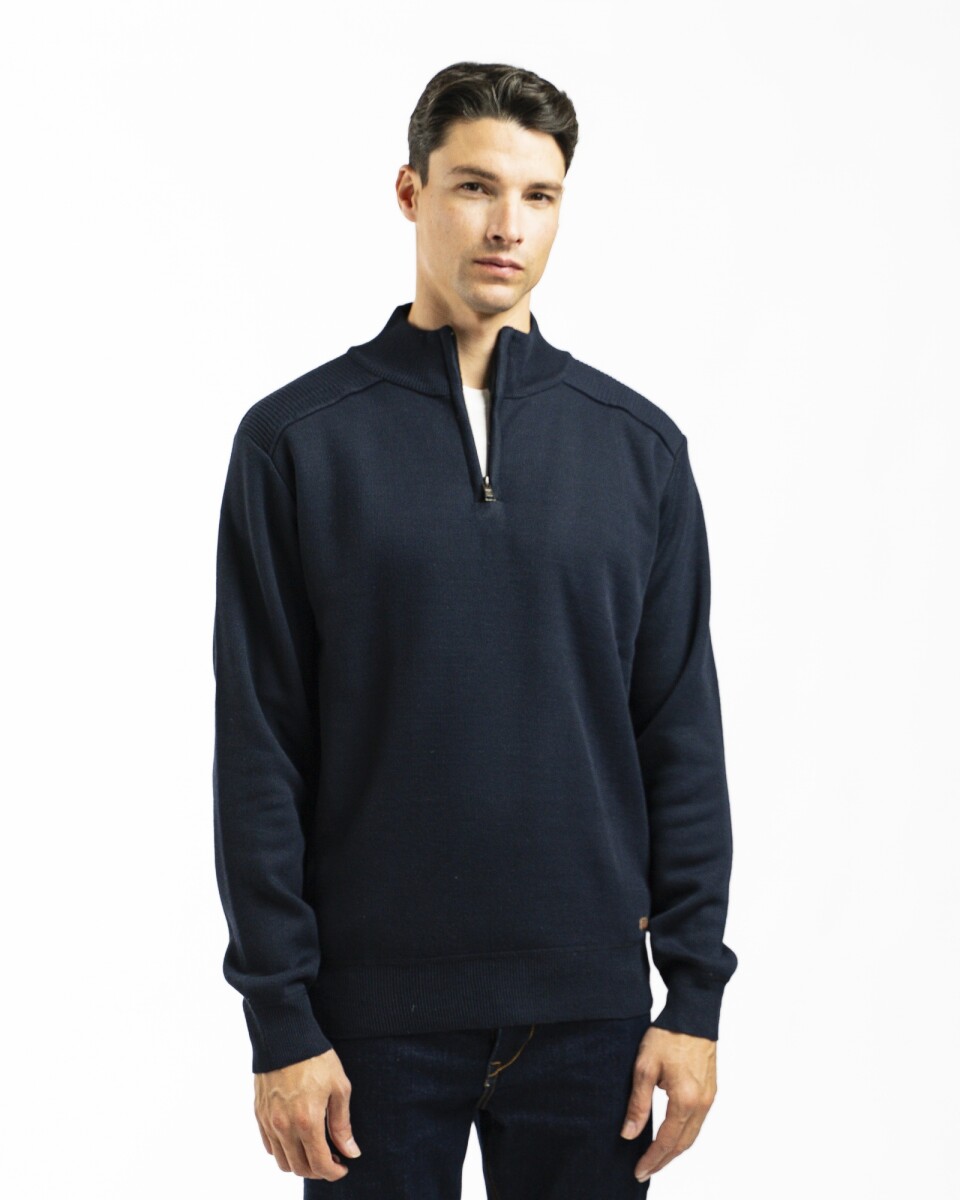Sweater 1/2 Cierre Porto - Marino 
