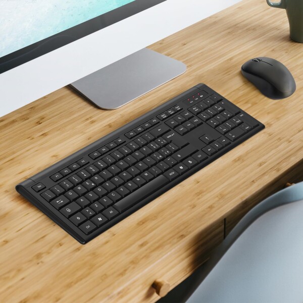 Kit Teclado Y Mouse Inalambrico Acer Español USB 2.4G Variante Color Negro