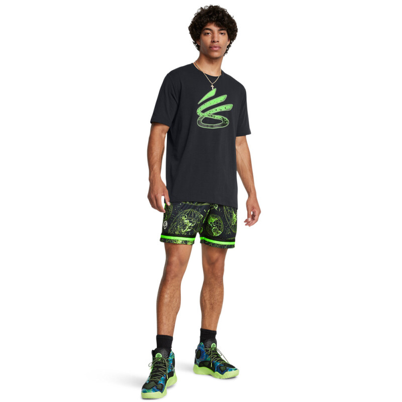 Curry Logo Trend Tee-BLU BLK-001