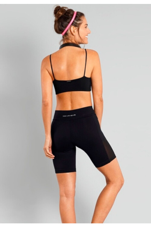 CALZA BIKER LISA CON DETALLE LATERAL NEGRO