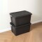 Set x2 Caja organizadora 70lts con tapa NEGRO