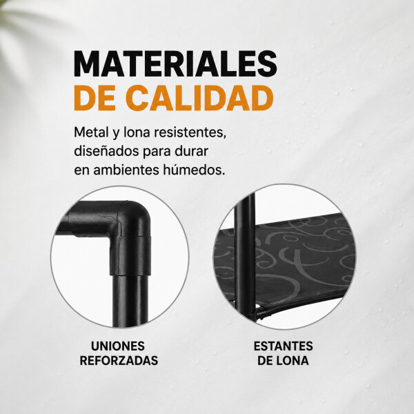 Mueble Organizador Multiuso Inodoro 3 Estantes Acero Inox Negro 1