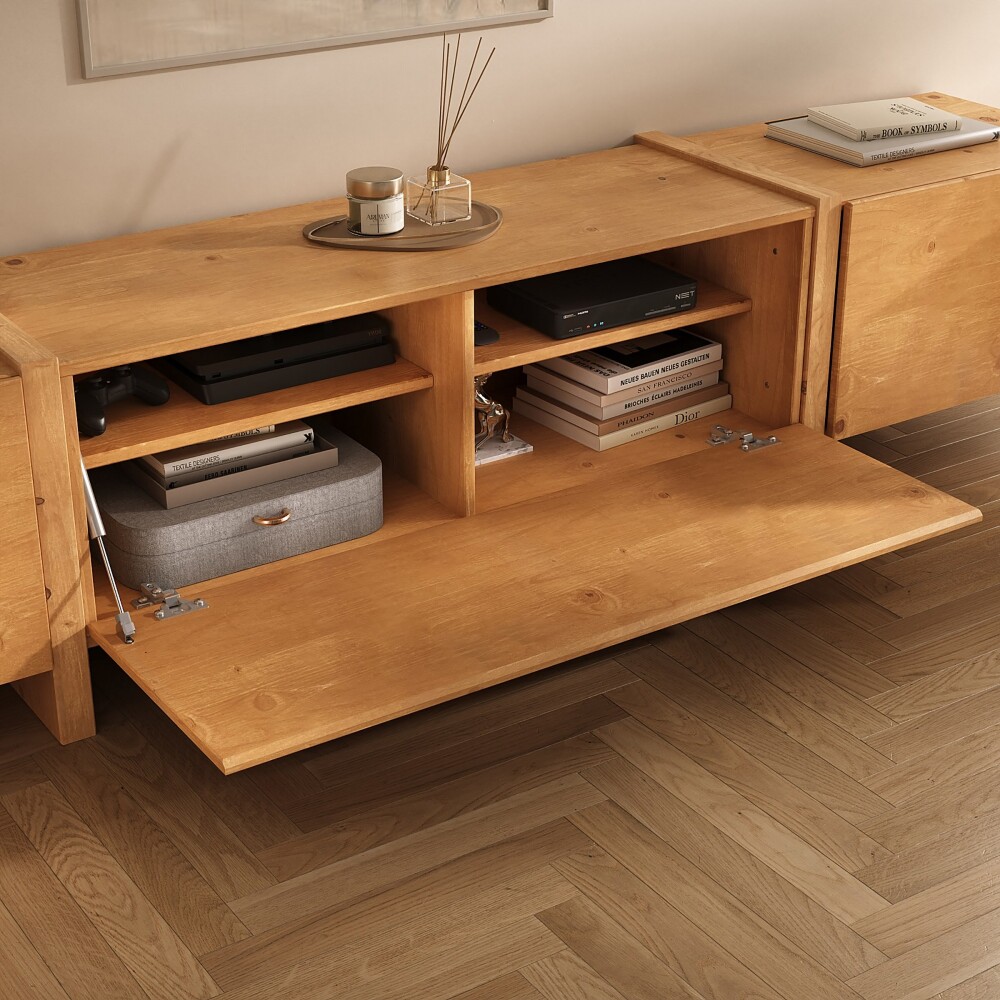 RACK APARADOR PARA TV O AUDIO MADERA MACIZA LIVING RACK APARADOR PARA TV O AUDIO MADERA MACIZA LIVING