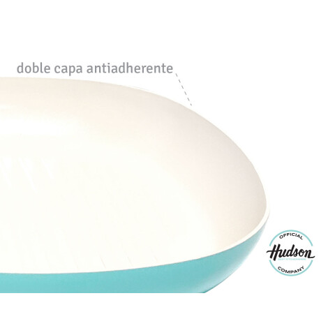 Bífera Plancha Hudson Antiadherente Cerámico 26 Cm Aqua