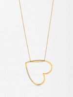 Collar Corto Corazón - Plata De Ley 925 dorado