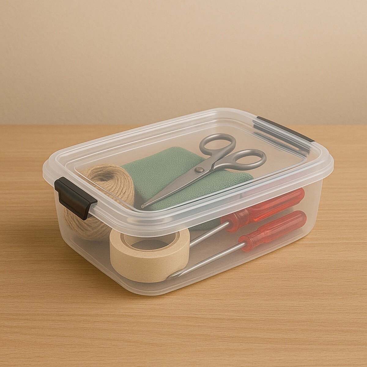 CAJA ORGANIZADORA 6 LITROS RISCHIOTO TRANSPARENTE 