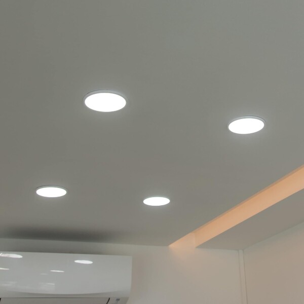 Foco Sobrepuesto 6W Luz Led Blanca Panel Plafon Techo Spot Variante Color Blanco