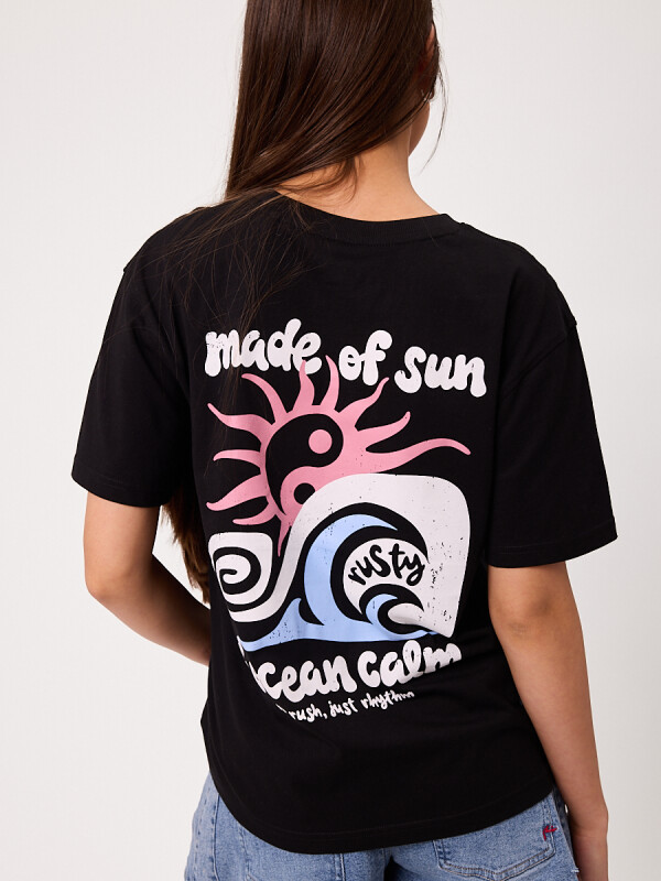 T-SHIRT SOLANAS RUSTY Negro