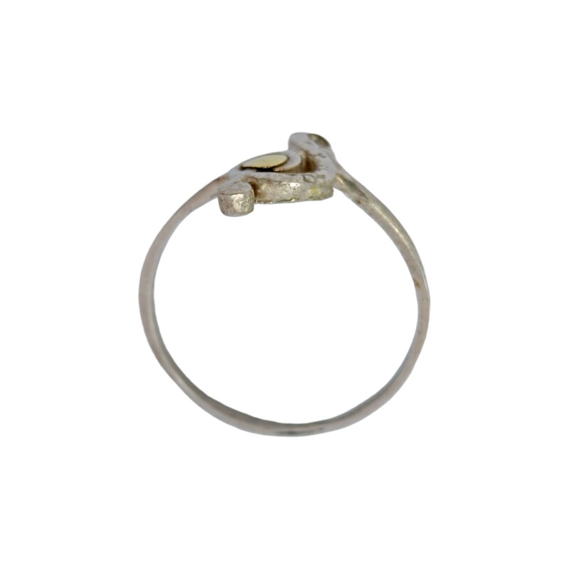 Anillo Clave de Sol-Plata y Oro-Sin Piedra-AN5768 sinpiedra