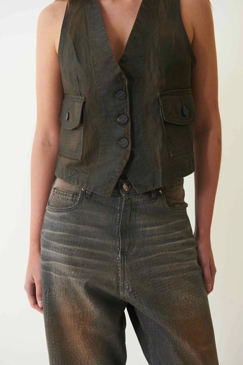 CHALECO SAMAN BITONO Marron