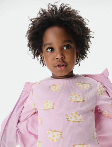 BLUSA INFANTIL ESTAMPADA ROSA