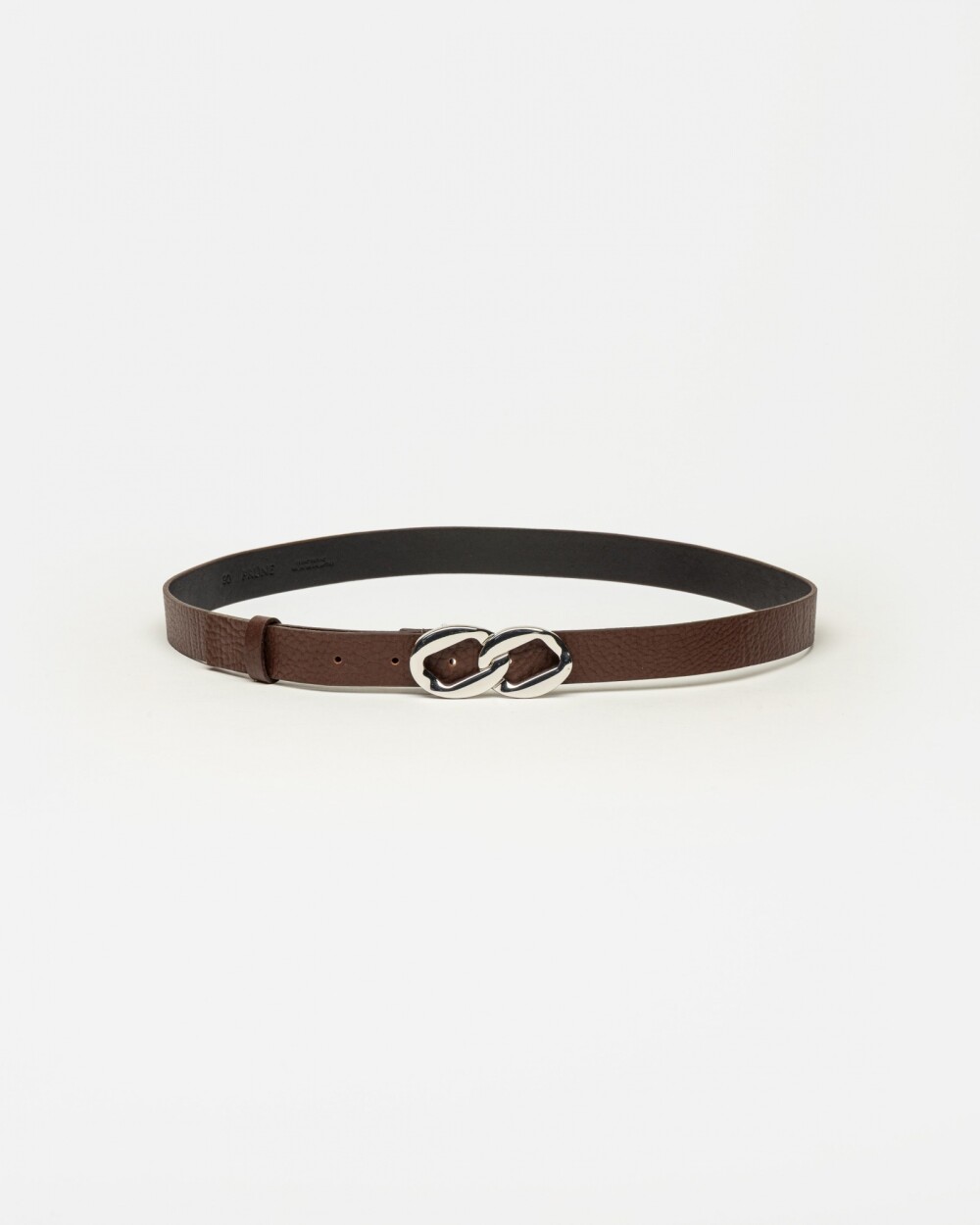 Cinturon Cleo en cuero graneado Marron