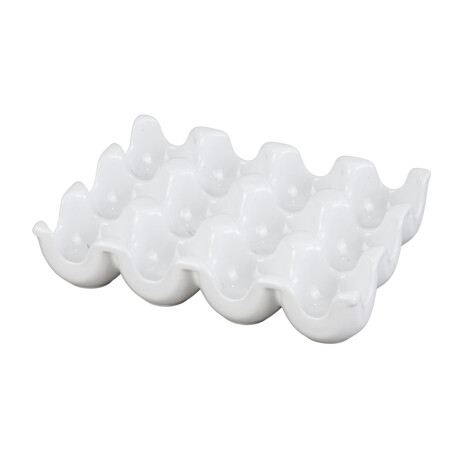 Huevera de ceramica blanca Huevera de ceramica blanca