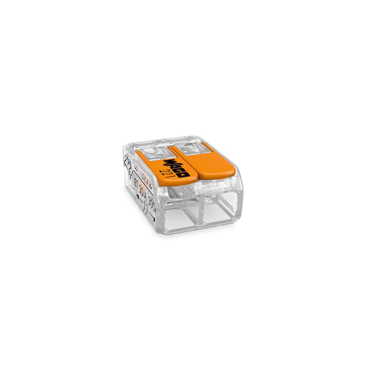Conector transparente 0,2-4mm² cables 2 entradas - WG5020 