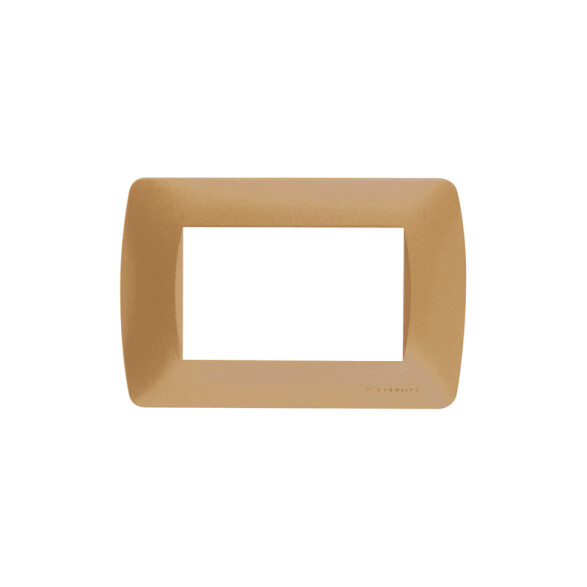 Plaqueta p/3 módulos bronce claro - Loft C56966