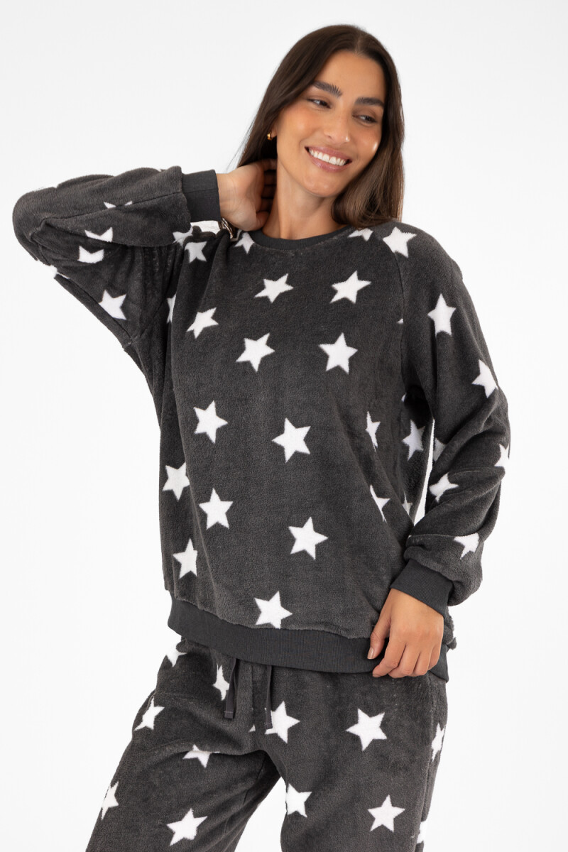 PIJAMA STAR FLEECE GRIS