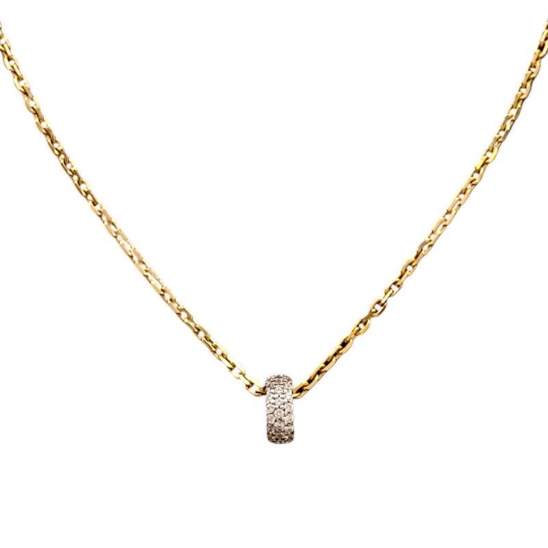 Dije Aro-Oro bajo-Piedra Zirconia-CP8529 conpiedra