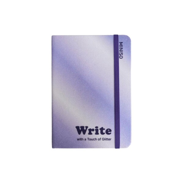 Cuaderno glitter degradé A6 violeta