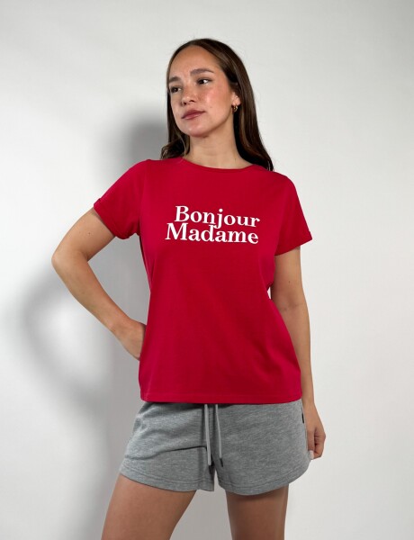Remera estampada Camila Rojo