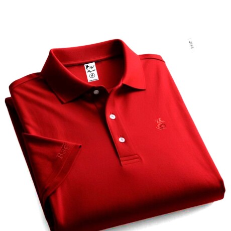 Remera tipo polo jersey Roja