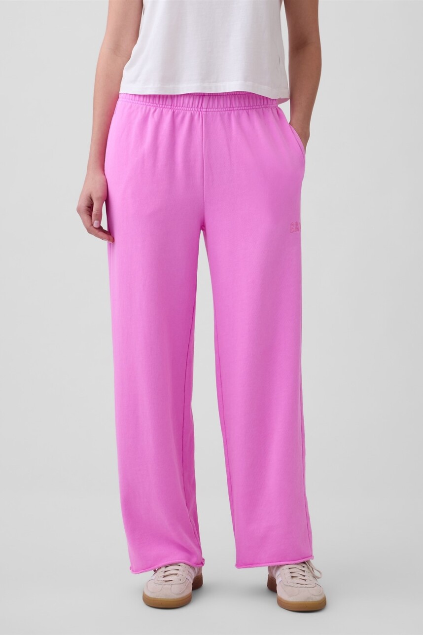 Pantalón Deportivo Sin Felpa Mujer Neon Pink Glow