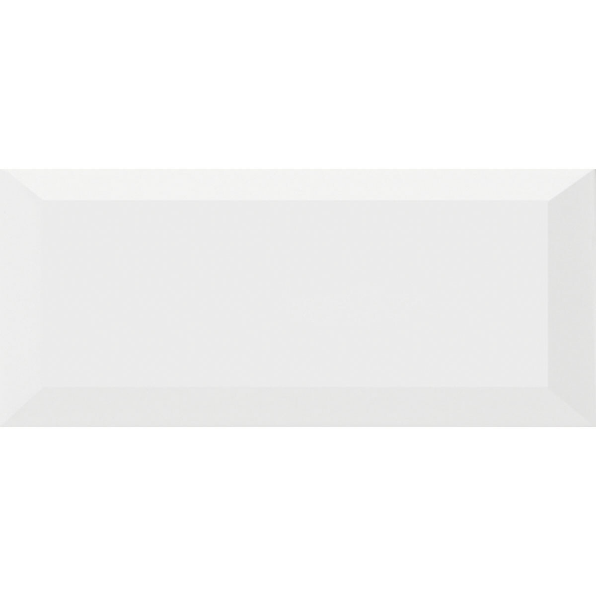 Cerámica Blanco Brillo Liso Brick 10X20Cm Pared 