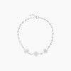 Pulsera en plata 925 y circonias con diseño de flores Pulsera En Plata 925 Y Circonias Con Diseño De Flores