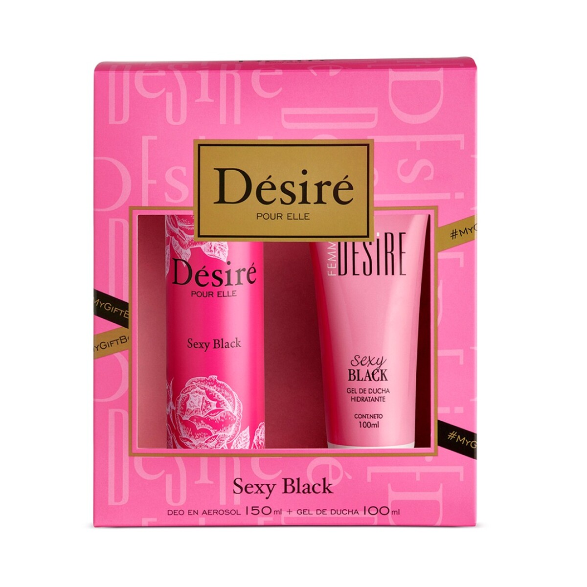 Set Fragancias Desire Sexy Black Deo 150ML + Gel de Ducha - 001 