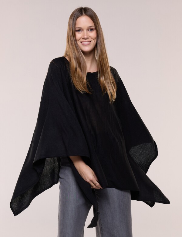 Poncho Solid NEGRO