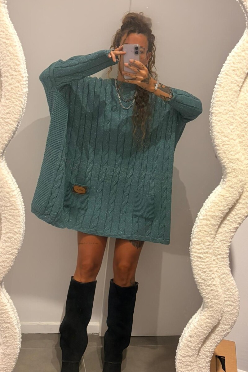 Sweater Oceano Verde Lurex
