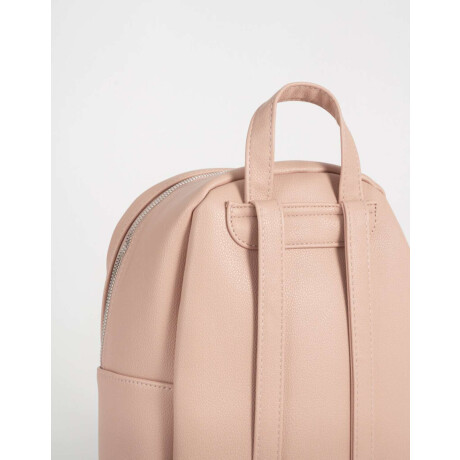 Mochila De Cuerina Con Bolsillo Rosa Viejo