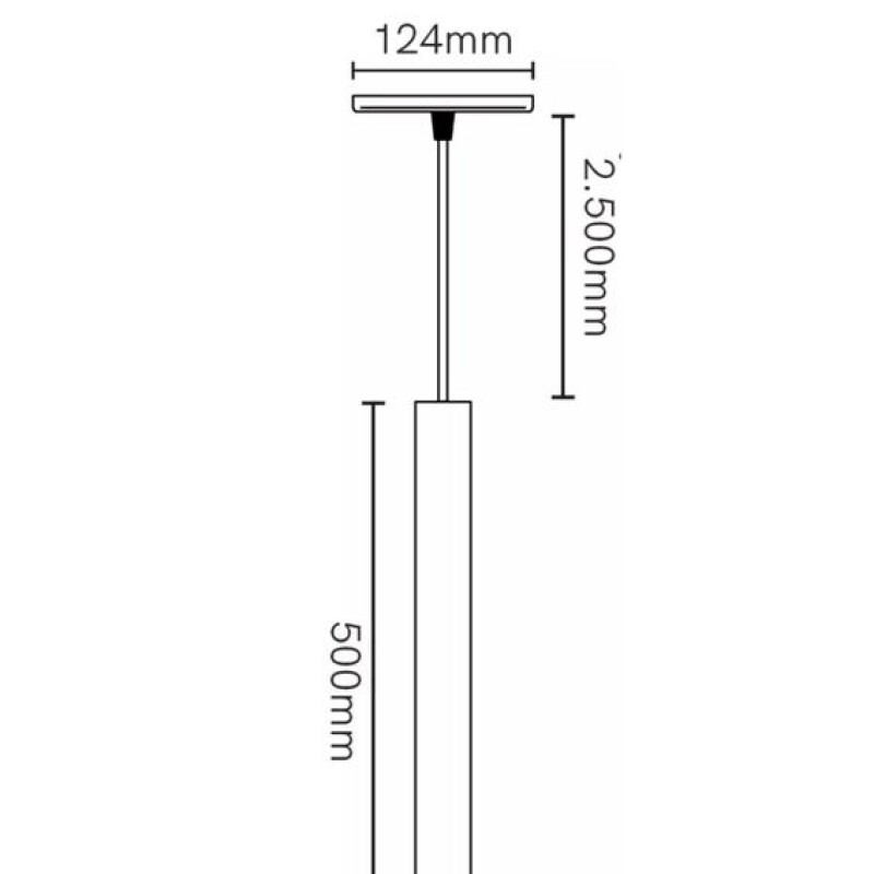 COLGANTE TUBO ALUMINIO NEGRO 50CM 1XGU10 LAMP MR11 COLGANTE TUBO ALUMINIO NEGRO 50CM 1XGU10 LAMP MR11