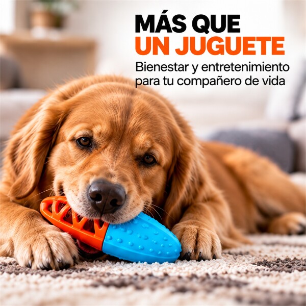 Juguete Morder Perros Gatos Limpieza Dental Golosinas Premio Celeste Naranja