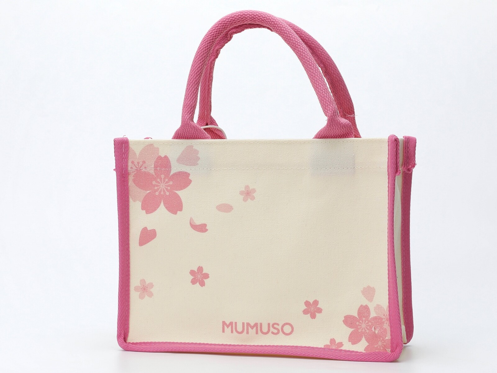 BOLSO DE LONA PEQUEÑO (FLORES DE CEREZO/ROSA) 
