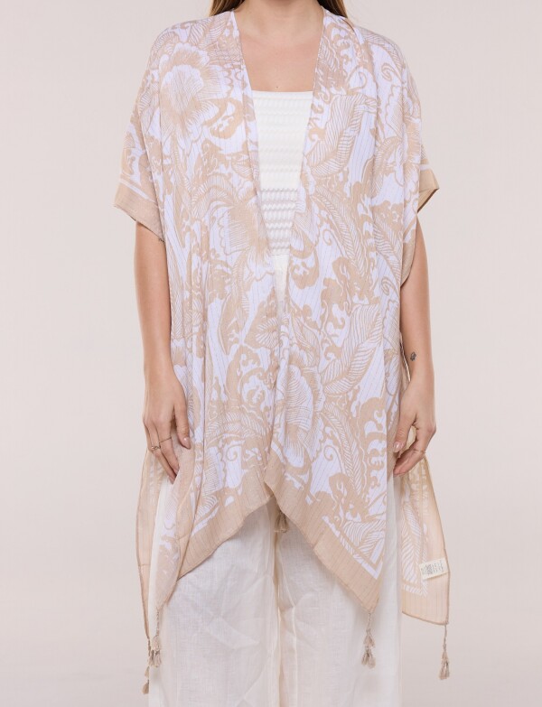 Kimono Flores BEIGE
