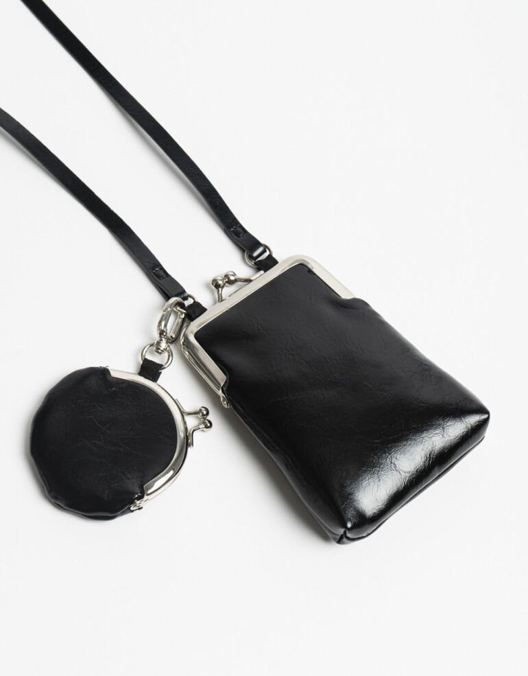 Monederos Monedero Doble Negro - Negro