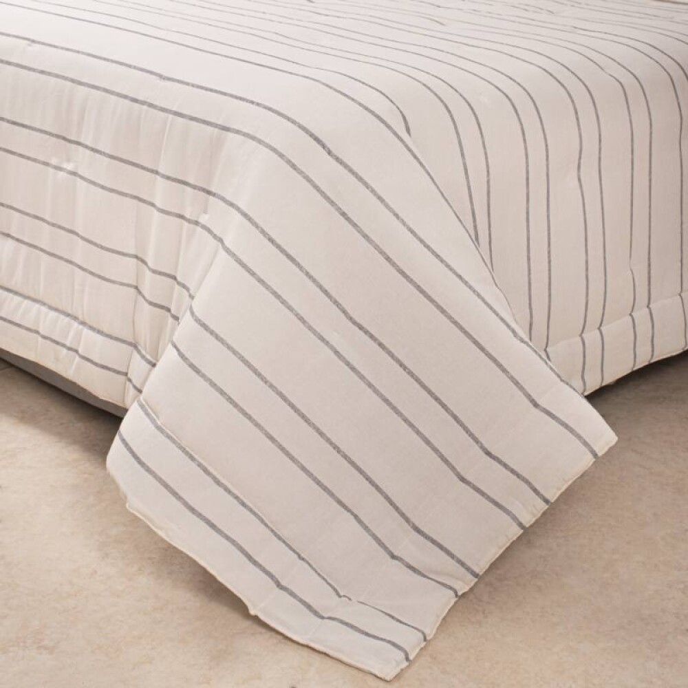 Acolchado + Fundas 1 Plaza y 1/2 plaza - Naturale Oasis Azul