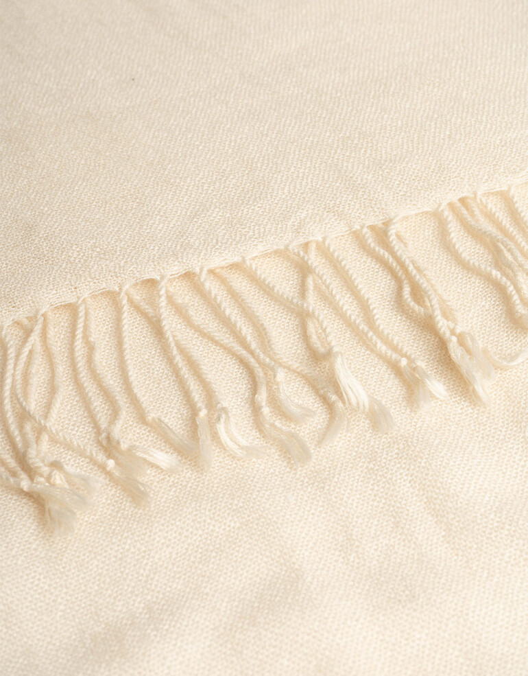 Bufandas Special Price Bufanda Con Flecos - Blanco Crudo