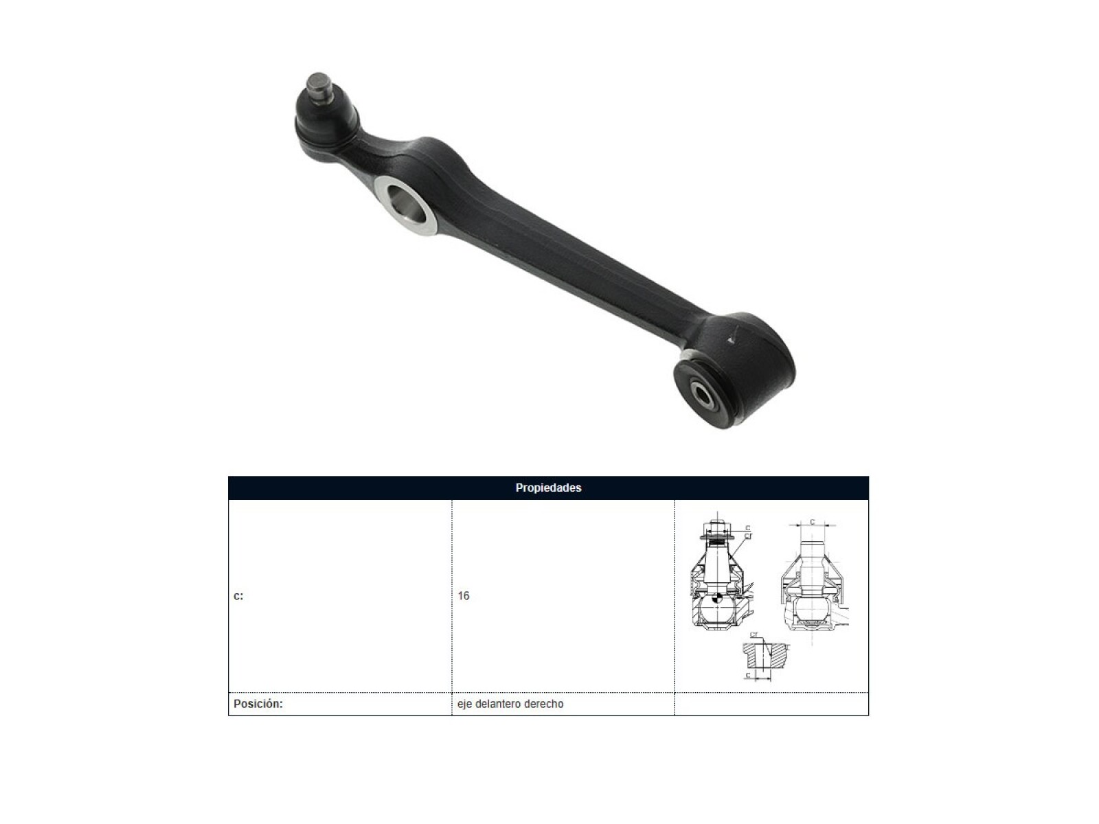 Brazo De Suspension Kia Rio 00-05 Der 