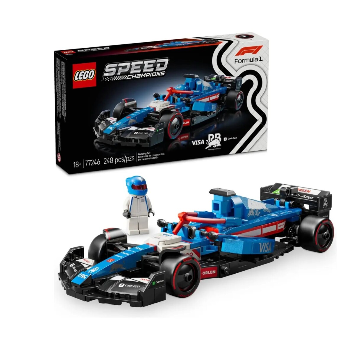 LEGO Speed Champions Visa Cash App RB VCARB 01 F1 Auto de Carreras 18+ 