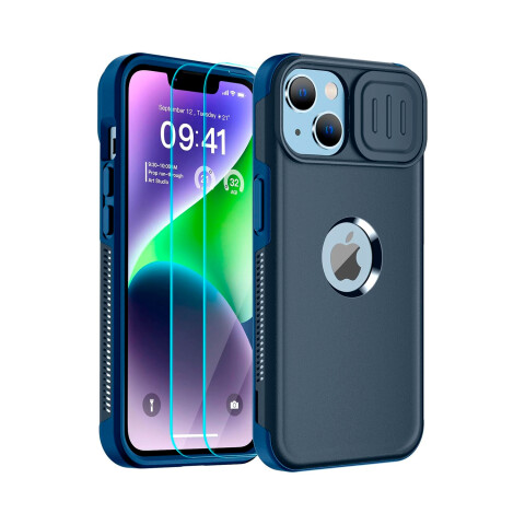 SUPFINE Funda con Vidrio Protector iPhone 13 Blue SUPFINE Funda con Vidrio Protector iPhone 13 Blue