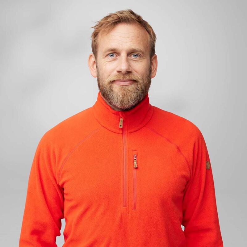 Casaca Fjallraven Ovik Lite Fleece Half Zip M Hombre Deep Forest